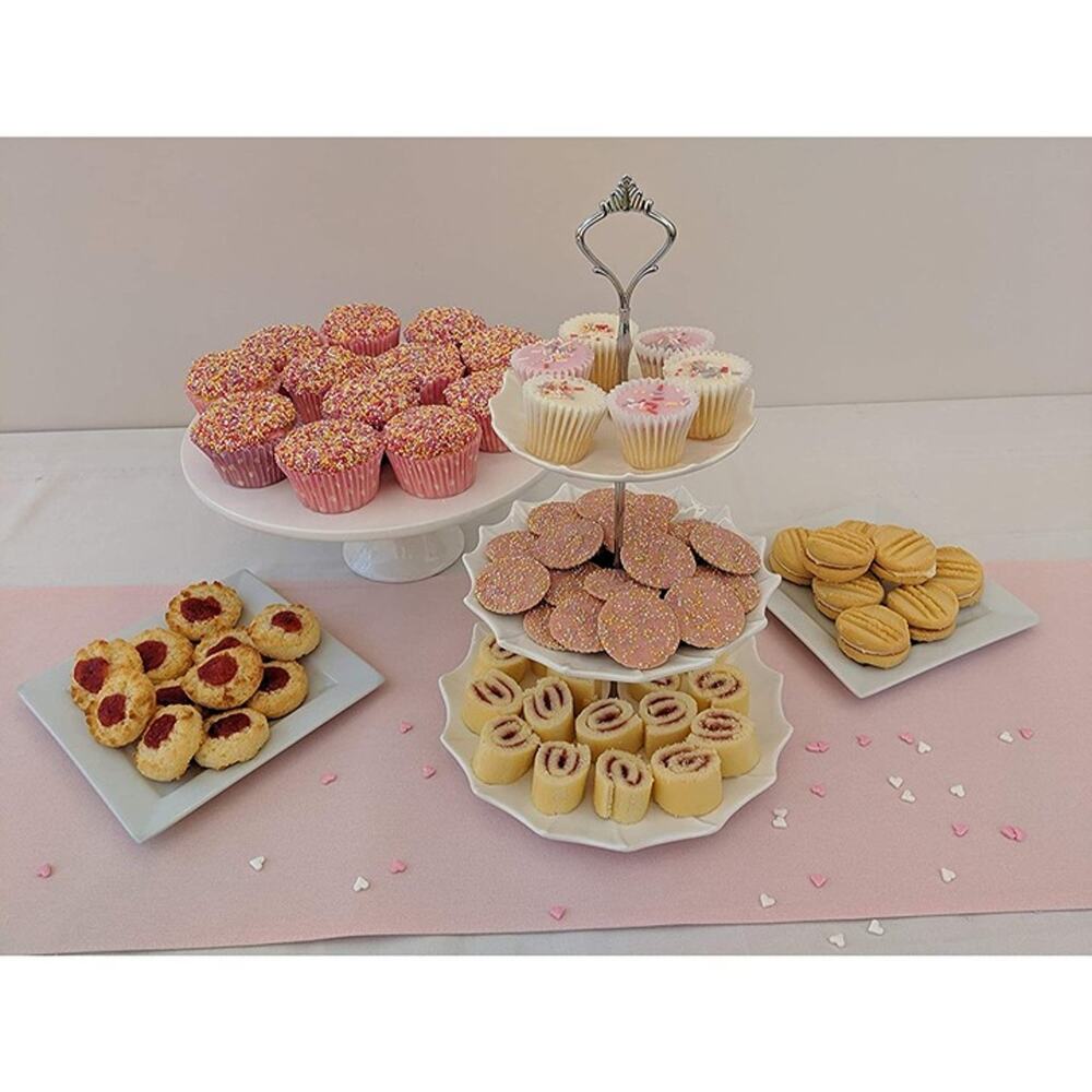 Checkered Chef 3 Tier Ceramic Serving Stand Cupcake Holder for Party and Display - Picture 7 of 12